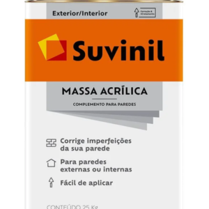 massa acrilica externa, suvinil lata 25kg
